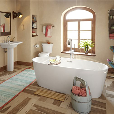 Make a striking focal point the foundation of your spa-like bathroom